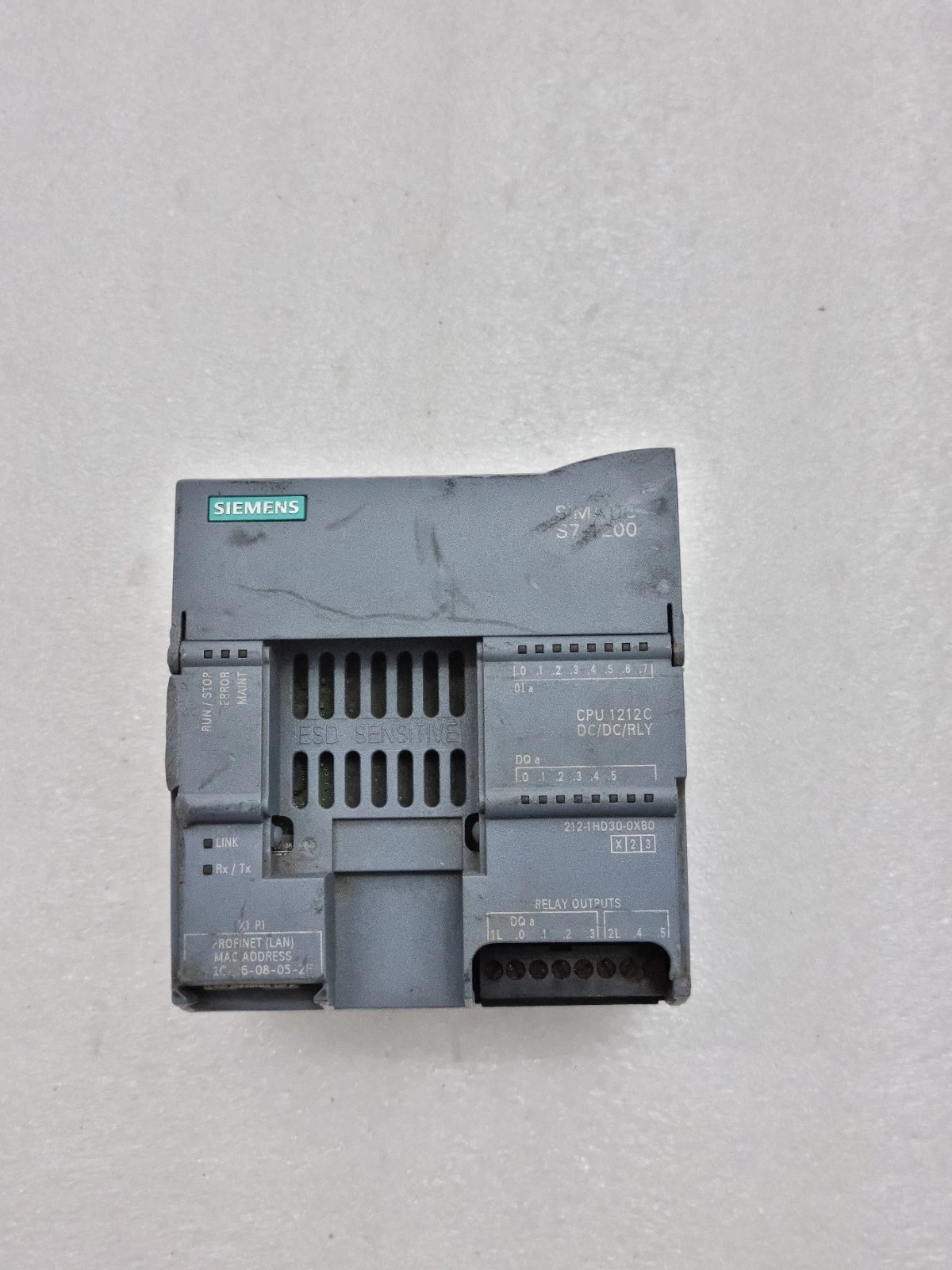 Siemens CPU 1212C DC/DC/RLY 6ES7 213-1HD30-0XB0 S7-1200 24Vdc (Cosmetic Damaged)